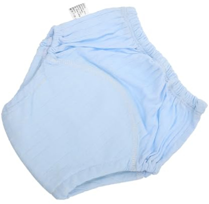 Supvox Atmungsaktive Trainingshose aus Baumwolle für Babys und Neugeborene Waschbare Töpfchentrainingshose zur Vermeidung von Auslaufen Blau und Bequem