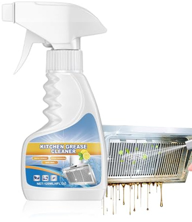 GkgWuxf Sgrassatore Per Oli Pesanti - Pulitore Multiuso | Spray 120ml Degreaser Multiuso Efficace Per Cappa Ventilatore Aspirante Post Cucina Zone Preparazione Cibo Antine Unte Interno Microonde Cappa