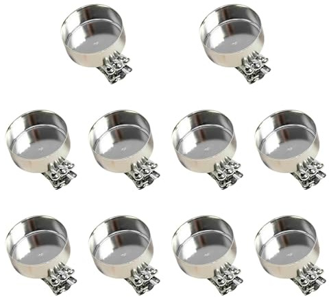 MotiveTech 10 Stück Metallclips Weihnachtsbaum Kerzenhalter Kerzenständer Eisen Zubehör Ornamenthalter für Festliche Dekoration für Weihnachten Neujahr Party Hoc, Silber