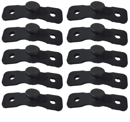 Amortiguadores de vibración de raqueta de tenis de silicona (paquete de 10) – Amortiguador de choque de cuerda para reducir la vibración del mango, mayor comodidad y control durante el juego (negro)