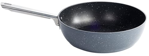 Padella Antiaderente In Acciaio Inossidabile, Padella Antiaderente, Fondo Piatto, Wok In Acciaio Al Carbonio, Adatta For Piani Cottura A Induzione(20CM Frying Pan)