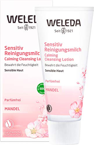 Weleda Sensitive Gentle Cleanser with Almond, Face Wash For Sensitive Skin, Fragrance Free, Dermatologically Tested, Vegan, 100% Certified Natural, 75ml