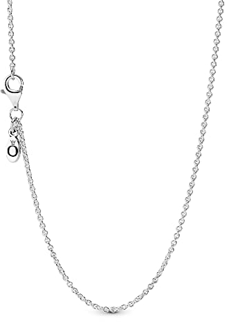Pandora Moments Women's Sterling Silver Classic Cable Necklace, 90cm, No Box