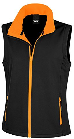 Result Core Damen Bodywarmer Coreprintable Softshell Mehrfarbig Black/Orange M (12)