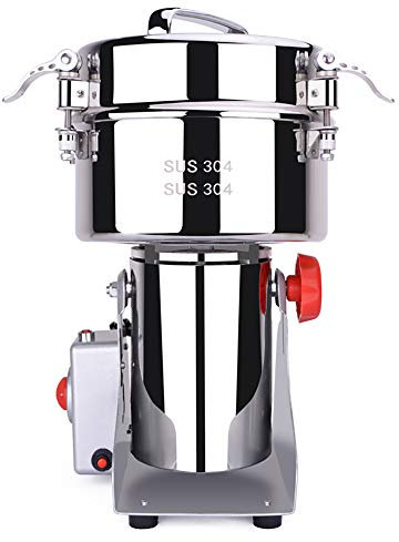 NEWTRY Moulin à céréales 1500 g 220 V en acier inoxydable à haute vitesse pour la famille, la farine, les épices, les herbes aromatiques