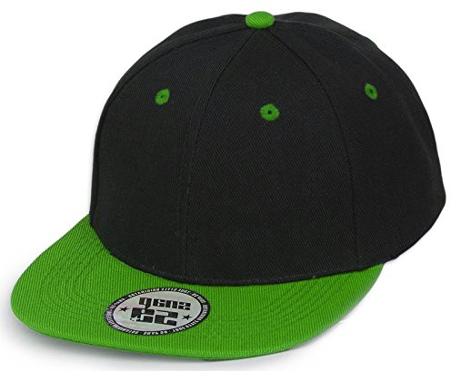 4sold barn snapback-keps basebollkeps hip-hop, Svart grönt, en storlek