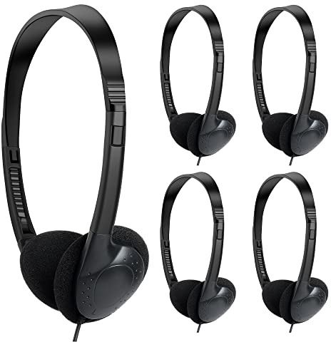 YFSFQS Kids Headphones Bulk 30 Pack for School Students Children Teen Boys Girls, Wholesale Headphones for Classroom Earphones,Group Learning, Computer Lab, Library, Online Lesson and Testing (Black)