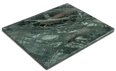 Diflart Schneidebrett aus natürlichem Marmorstein, für Küche, 40,6 x 50,8 cm, grün, Marmorplatte, Gebäckbrett, groß für Käse, Servieren, Backen, 1 Stück