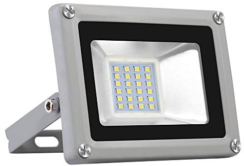 Bikuer 20W Kaltes Weiß LED Strahler, LED Scheiwerfer Superhell 2000LM Strahler Außen 6500K Kaltweiß Fluter IP65 Wasserdicht Flutlicht Außenstrahler für Sportplatz Garage Garten Hinterhof
