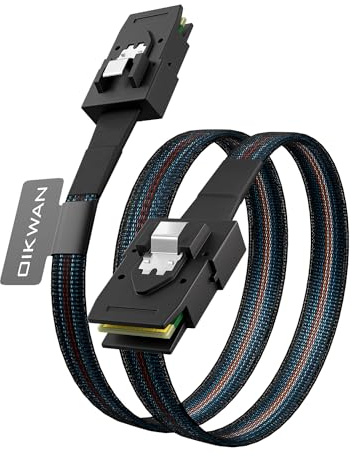 OIKWAN Internes Mini-SAS auf Mini-SAS-Kabel, SFF8087 36-polig auf SFF8087 36-poliges Datenkabel, Stecker für Server, Raid Controller, SAS/SATA HBA, Datenspeichersystem, 4,8 m