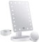 FASCINATE Makeup Vanity Mirror with Lights and Detachable 10X Magnification, 21 Led Lights Adjustable Dimming Touch Sensor, Dual Power Supply, 180° Rotation, Portable Cosmetic Mirror(White)