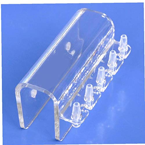 Hotaden 5 Tube Aquarium Pipe Hanger Dosing Pump Clamp Bracket Transparent Tank Supplies Pc Rack Fixture Holder Mount Soft Hose Fish