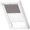 VELUX Original Dachfenster Duo Verdunkelungsrollo für M08, Grau, mit weißer Führungsschiene