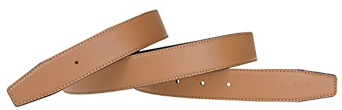 Ersatz Leder Gürtel Gurt Doppelseitig Reversibel Ersatz Gürtel 32mm Breit - für H Schnalle Blau Braun