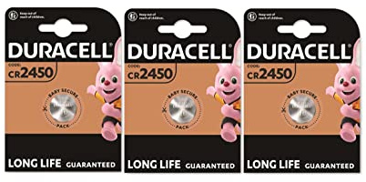 3 x Duracell Cr 2450 Lithium (3 blísters de 1 batería) 3 pilas