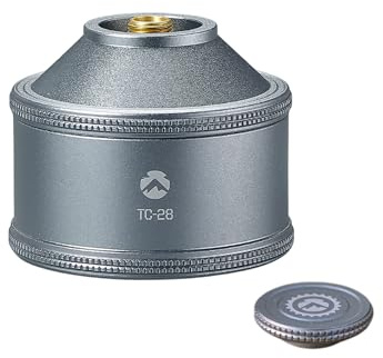 CAMPINGMOON Empty Refillable Cylinder 35g Standard for Backpacking Camping EN417 Lindal Valve Silver TC-28