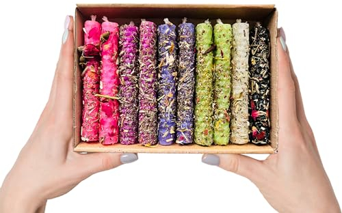 Phoenix Candle Company X10 Dressed Beeswax Zauberkerzen (gemischt)