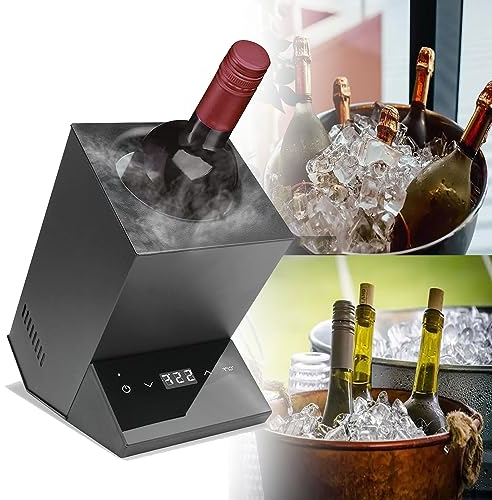 LMYYDES Enfriador de Vino eléctrico, Refrige Cubo eléctrico con Control de Temperatura para Vino Tinto/Blanco Champán Gabinete de enfriamiento rápido Cocina Bar Enfriador de Vino, 210x 135x 240 mm