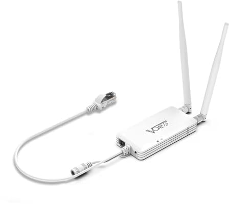 VONETS VAP11S-232 Industrielle Hochleistungs-WLAN-Brücke/Repeater/Mini-Router/Ethernet zu WiFi-Adapter, Hotspot-Extender mit 2 RJ45-Ports/Antennen, USB/DC-Stromversorgung für Monitor, Netzwerkgeräte