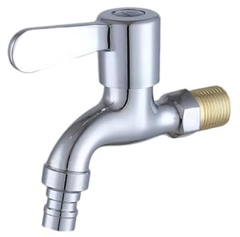 Mop Pool Wasserhahn Wandmontierter Küchenhahn Vollkupferhahn 1/2-Zoll-Waschmaschinenspitze Schnell Öffnender Wasserhahn Messingventilkern D+-Kupferlegierungszähne + Netzmund