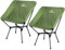 Sportneer Campingstuhl Camping Stuhl Faltbar 150 kg Campingstühle Klappbar Erweitern und Erhöhen Klappstuhl Angelstuhl für Angeln, Strand, Wandern, Rasen, Picknick, Reisen, Grün, 2 Pack
