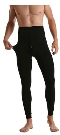 DREAM SOCKS Calzamaglia Termica Uomo in Pile Felpato - Pantaloni Termici Elasticizzati, Sottotuta Moto, Leggings Uomo Invernale per Montagna-Sci,Trekking