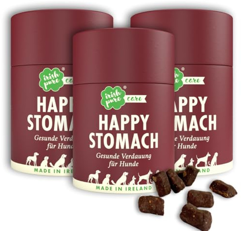 Irish Pure Happy Stomach Verdauungssnacks für Hunde | 300 Stück / 3 x 300g | Probiotika als Leckerli | Darmflora beim Hund stärken | verbesserte Verdauung & Immunsystem | Magenproblemen |100%Natürlich