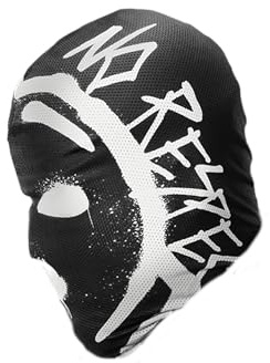 PGWEAR No Respect Shadow Balaclava (DE/NL/SE/PL, Alphanumerisch, Einheitsgröße, Weiß/Schwarz)