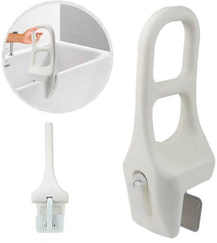 Barra antiscivolo regolabile per vasca da bagno con rivestimento in gomma – Maniglioni per sicurezza, supporto per stabilità e mobilità in bagno e toilette