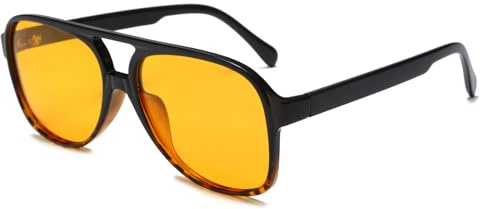 Long Keeper Vintage Pilotenbrille Sonnenbrille Polarisiert für Herren Damen | Klassische Retro 70er Piloten Sonnenbrille Pilotenbrille Groß mit UV400 Schutz