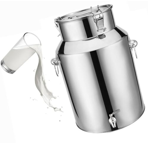 Latta 5 Litri Per Olio Singola 201 Contenitori Olio Acciaio Inox Coperchio Sigillato e Maniglia Per Vino/olio Da Cucina/latte/cereali,Capacity1-5L