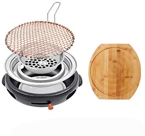 Barbecue au charbon de bois en fonte pour une utilisation domestique et commerciale, 8 styles polyvalents pour la cuisine en plein air et le barbecue coréen, parfait pour les réunions de famille et