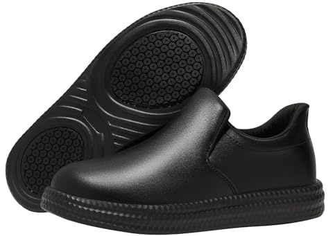 Chaussures de cuisine antidérapantes pour homme - Résistantes à l'eau et à l'huile - Chaussures de travail confortables à enfiler - Avec mousse à mémoire de forme - Chaussures de travail légères pour