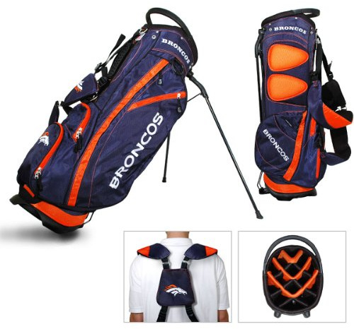Team Golf NFL Fairway Golf Stand Bag, Lightweight, 14-way Top, Spring Action Stand, Insulated Cooler Pocket, Padded Strap, Umbrella Holder & Removable Rain Hood