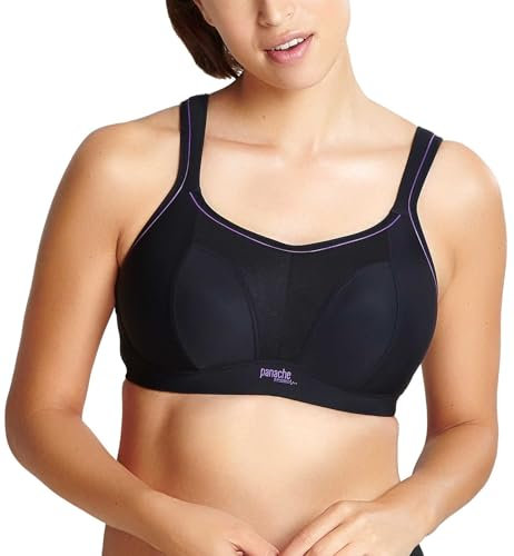 Panache Women's Full Coverage Sports Bra, Black, 38C