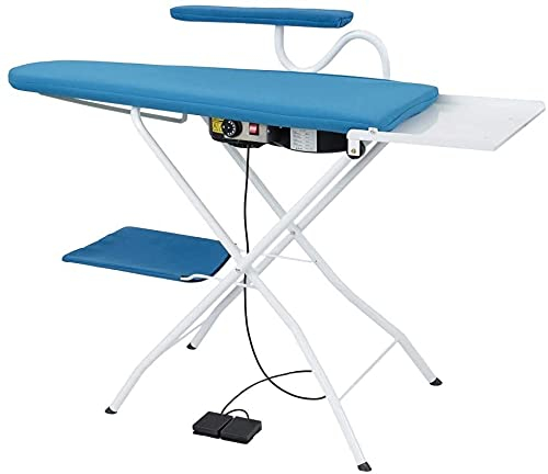 EOLO Asse da Stiro Professionale AS01 Piano Riscaldato Aspirante Soffiante 112x42 cm Stabile Regolazione Temperatura Altezza Regolabile Braccetto Stiramaniche Granzia 5 anni A++ Made in Italy