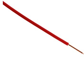 Zenitech - Câble d'Alimentation Électrique H07V-U 1,5 mm² - Conducteur Monobrin avec Isolant PVC - Usage Intérieur - Raccordements Résidentiels - Tension Nominale Jusqu'à 700V - 25 m - Rouge