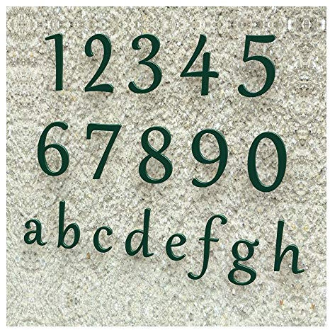 Colours-Manufaktur Hausnummer Klassisch 0-9 und a-h *Made IN Germany* viele Größen wählbar (20 cm, RAL 6005 moosgrün [grün] glänzend)
