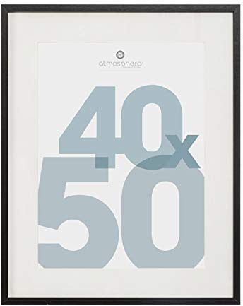 Atmosphera - Cadre photo Manu - bois et verre - noir - 40x50 cm