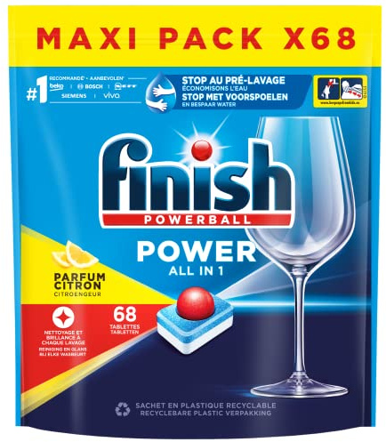 Finish Powerball All in 1 Max Geschirrspülmittel, Zitrone, 2 Stück