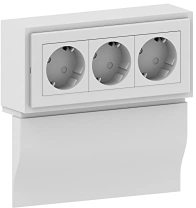 Cablecoach Habengut CC10042 3-fach Steckdoseneinheit für Sockelleiste Inhalt: 1 Stück