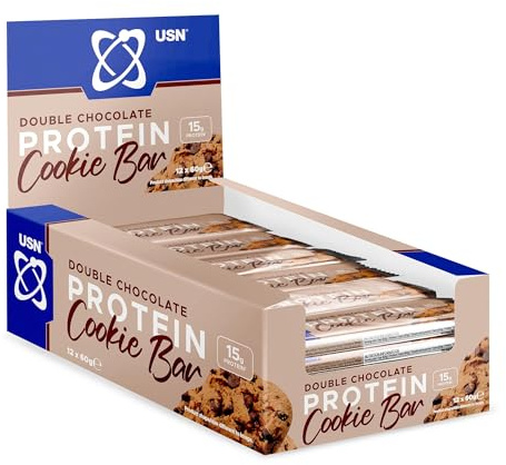 USN Trust Cookie Bar, Triple Chocolate Protein Cookie: High Protein Bars, Perfect On-the-Go & Post-Workout Protein Snacks (12 x 60g Bars per Pack)