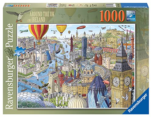 Ravensburger Around The UK & Ireland 1000 Piece Jigsaw Puzzle for Adults & Kids Age 12 Years Up