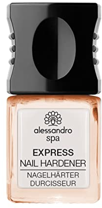 alessandro Spa EXPRESS NAIL HARDENER APRICOT SHINE - 2in1 Nagelhärter & Nagelack im zart schimmernden Apricot -Festigt brüchige Nägel in vier Wochen, 10 ml, 43-741