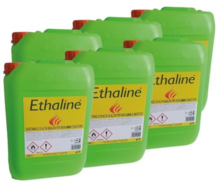 Bioetanolo liquido 6 taniche da 10 litri - Ethaline