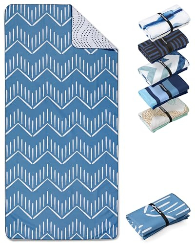 Fit-Flip Strandtuch XXL aus Mikrofaser - leicht und schnelltrocknend - 100% recyceltes Strandhandtuch - kompaktes Handtuch zum Baden - Badetuch (Brushes 200x90cm)