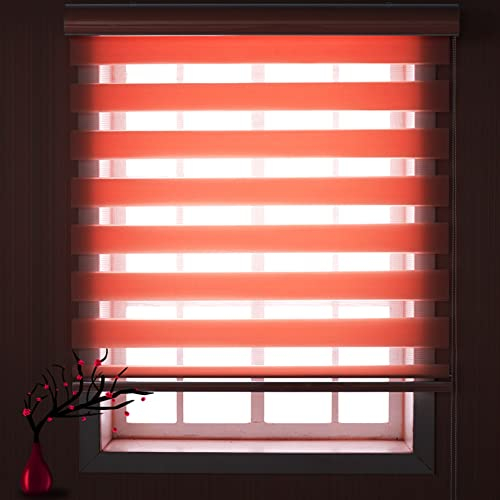 Verdunkelungsrollo Seitenzugrollo 120x260cm Doppelrollo verdunkelnd Wandmontage Verdunklungsstoff verdunkelungsrollo Doppelrollo Fensterrollo für Fenster & Tür Fensterrollo, Braun