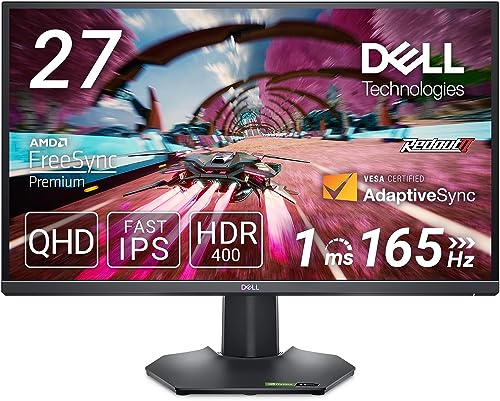 Dell G2724D 27 Zoll QHD (2560x1440) Gaming Monitor, 165Hz, Fast IPS, 1ms, AMD FreeSync Premium, NVIDIA G-SYNC Compatible, 99% sRGB, HDR 400, 2x DisplayPort, HDMI, 3 Jahre Garantie