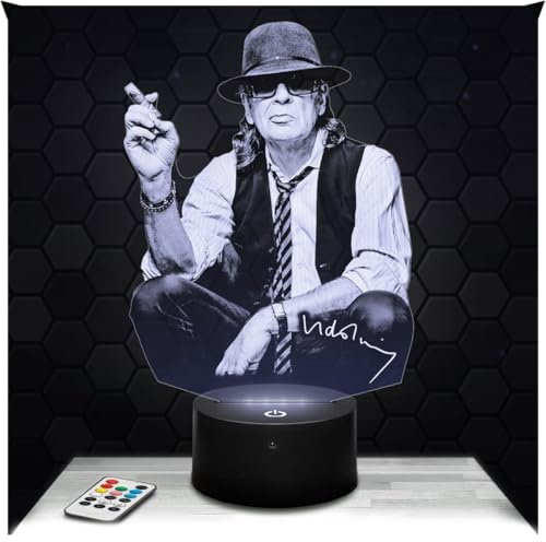 Lampephoto.fr - Lampe Udo Lindenberg 3D Nachtlicht Deutscher Sänger