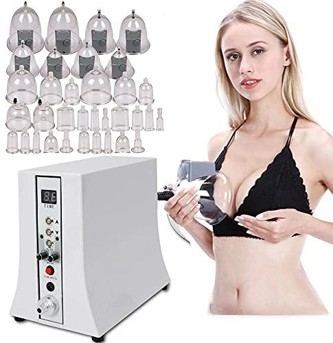 XJZHANG Elektrische Vakuumtherapie Heben Brustvergrößerung Massage Cup Vergrößerungspumpe Körperformung Abnehmen Lymphdrainage Maschine